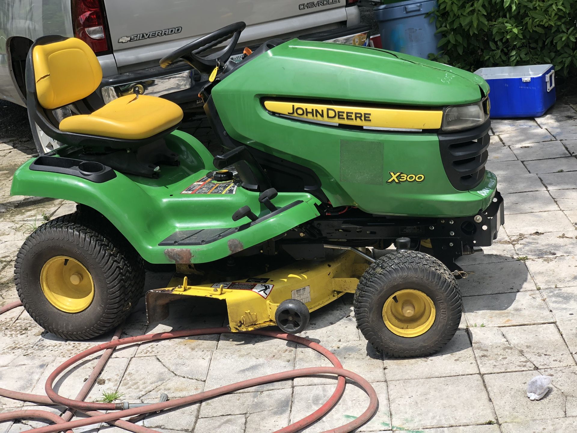 John Deere X300 tractor