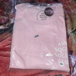 Anti Social Social Club Pink Shirt Size XL