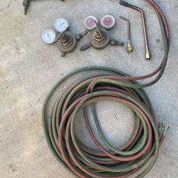 Oxígeno & Acetylene Gauge and Hoses Set Up