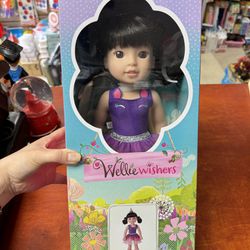 American Girl WellieWishers Emerson 14.5" Doll, Purple,silver