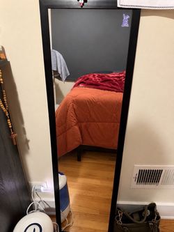 Full-Length Floor Mirror Black Frame
