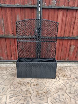 Rattan Raised Garden Planter Box