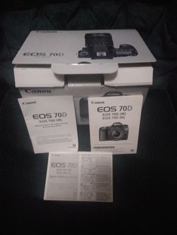Canon 70D box and instructions