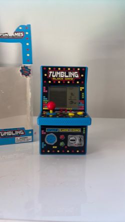 Tumbling Block Game Mini Arcade Cabinet