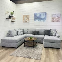 New Sectional Couch Gray Chase 