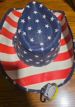 Pugs American Flag Cowboy Hat
