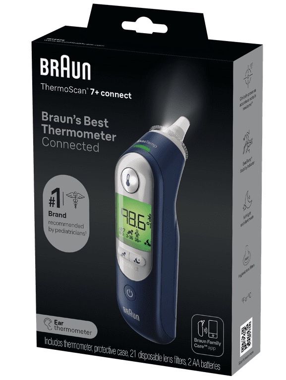 NEW!!! Braun ThermoScan 7+ Connect Ear Thermometer - $65 Value