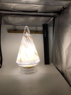 Glass Christmas Tree 🎄 With Glass Base 🎄 ✨Nice thick Glass / ✨Great Designed For LED Candles ✨