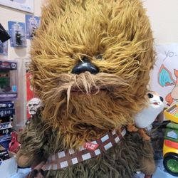 Star Wars Jumbo Chewbacca Plush Talking  Plush & Porg Large 25" 