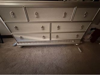 5 piece silver bedroom set