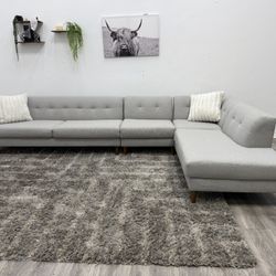 Huge Modern Grey Sectional - Free Delivery 