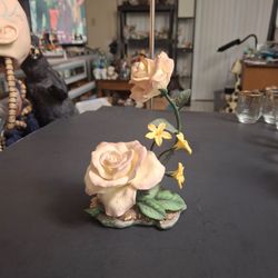 Vintage 1988 Lenox "Peace Rose" Bone Cina Figurine, 6" Tall - Excellent Condition
