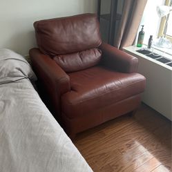 Leather One Seater Couch 