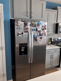 Stainless Steel Side-by-Side Refrigerator with Ice Maker
