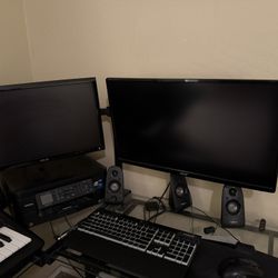Pc With Monitor & Printer