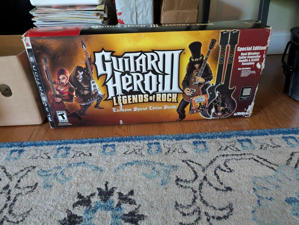 Guitar Hero III 3 Legends Of Rock For PS3 PlayStation Two Wireless Guitars
