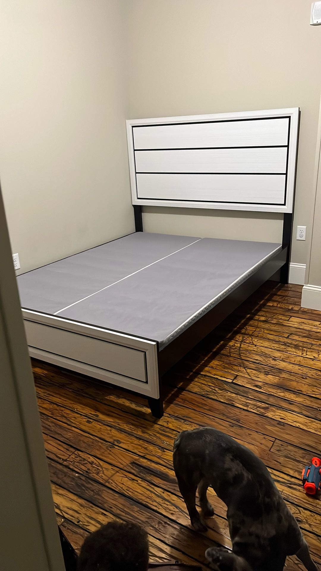 Bobs Queen Size Bed Frame And Night Stand