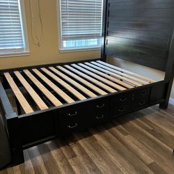 Bed Frame With Storage Compartments