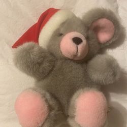 Vintage Stuffed Fiesta Christmas Bear With Hat 