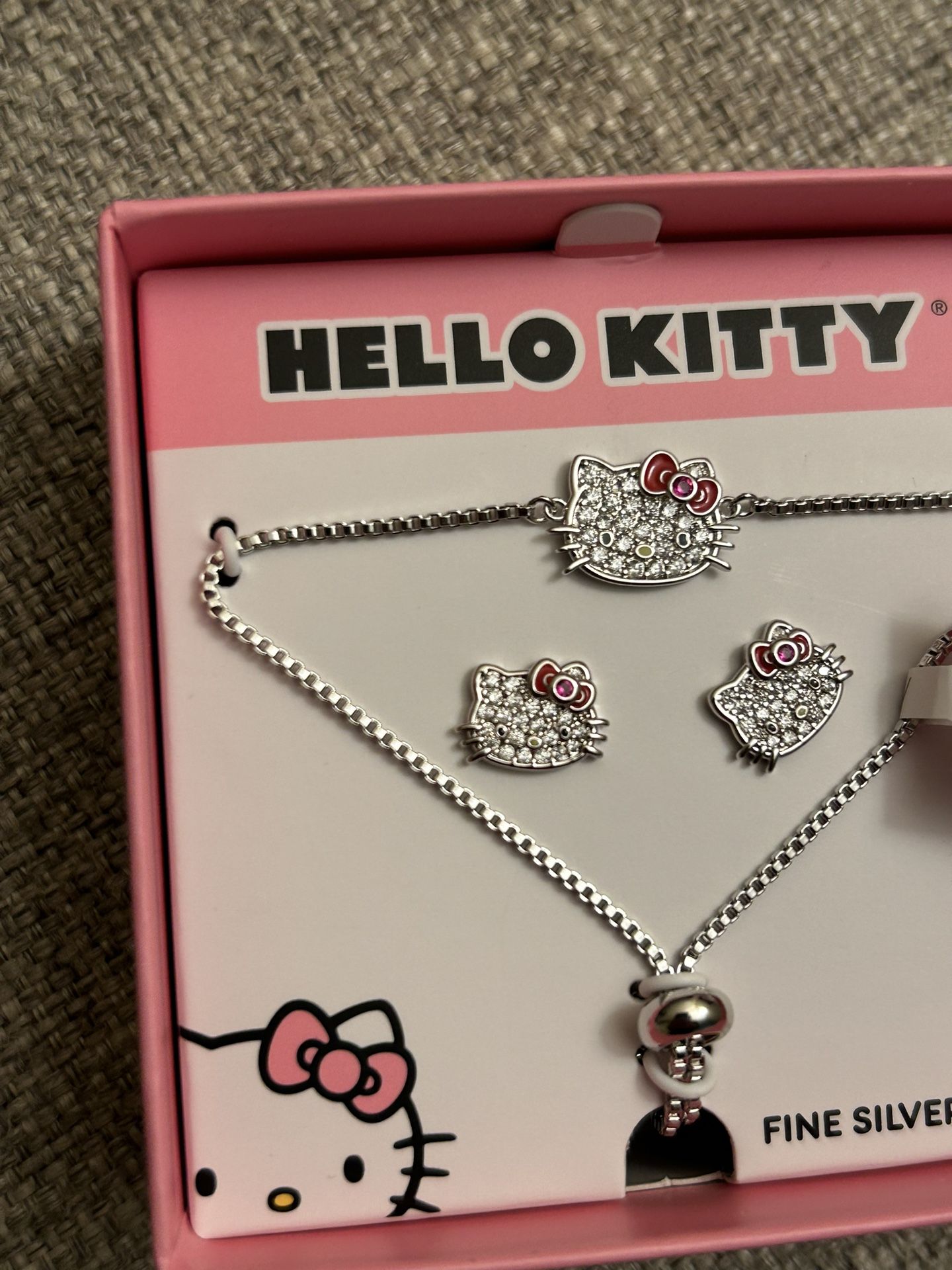 Hello Kitty necklace & Earrings