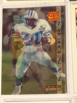 Barry Sanders 1995 SportFlix Game Winners Lenticular Insert Lions HOF