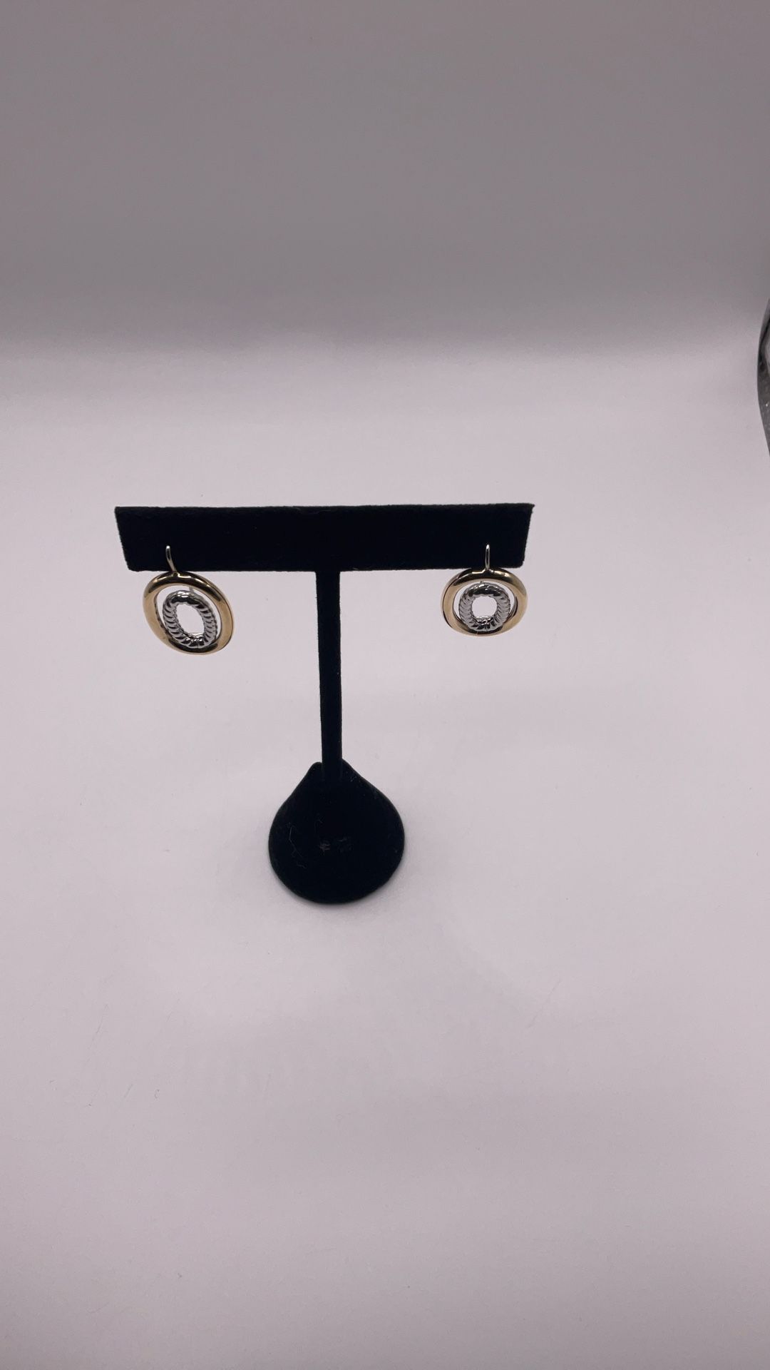 14kyg/wg Double Oval Hook Earrings