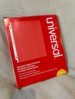 Universal Clear Sheet Protectors – 100 Pack – New/Unused