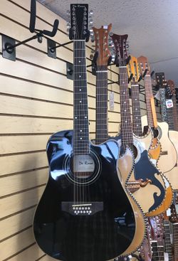 De Rosa 12 strings black negra guitarra Nuevo new acoustic electric