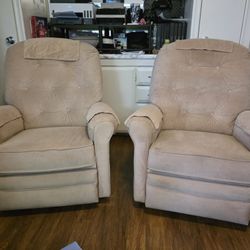 La-Z Boy Rocking Recliners - Pair