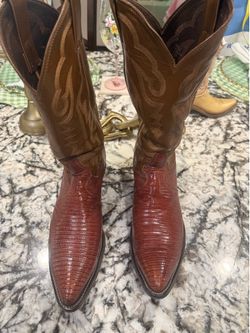 Justin Lizard skin boot