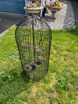 Large Metal Birdcage candle holder