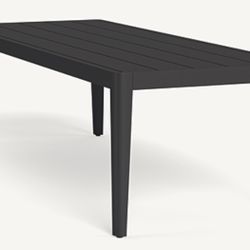 $4k Hamilton 102”large aluminum outdoor black dining table