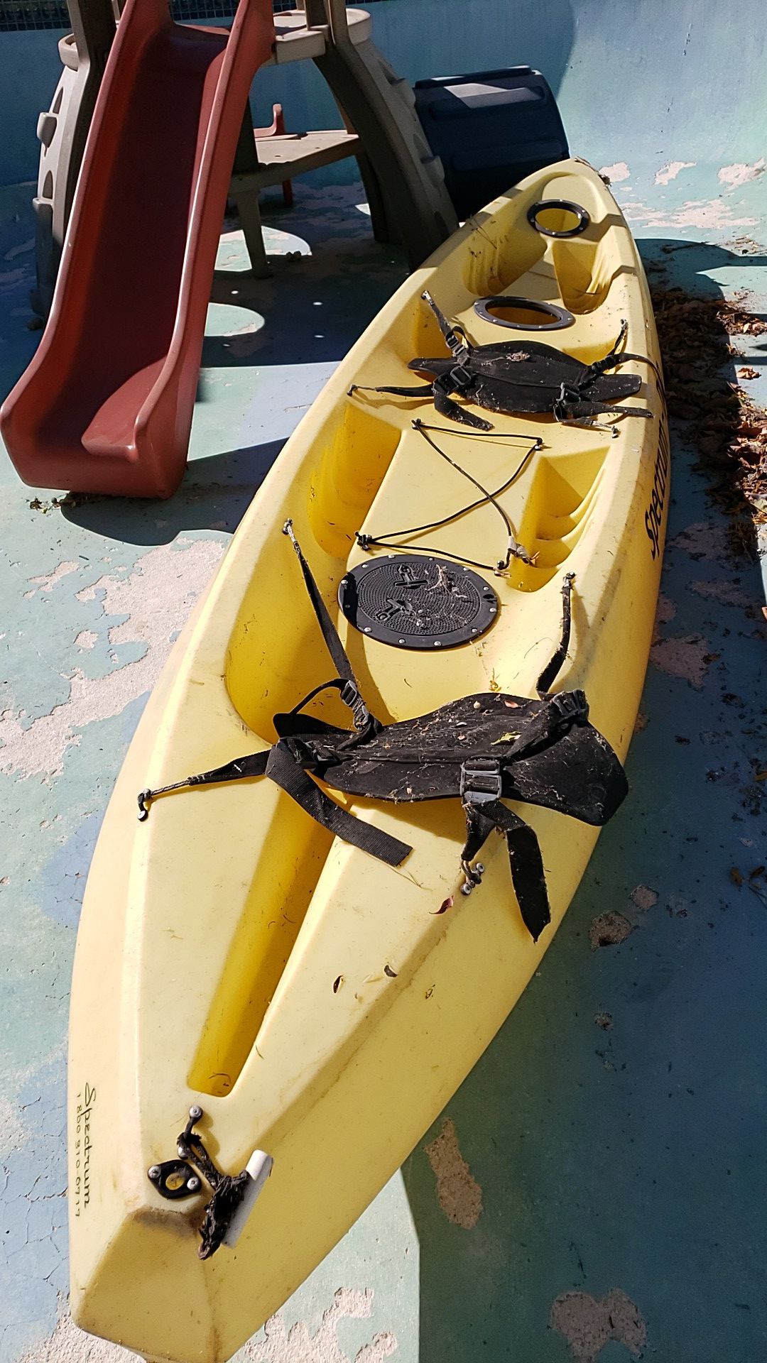 Spectrum duo tandem kayak needs repair
