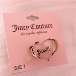Juicy Couture Pink heart Adjustable ring