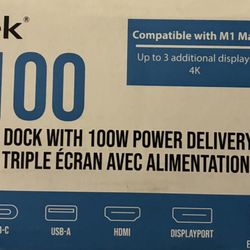 VisionTek VT7100 Triple 4K USB-C Dock 100W Power Delivery (New, Sealed)