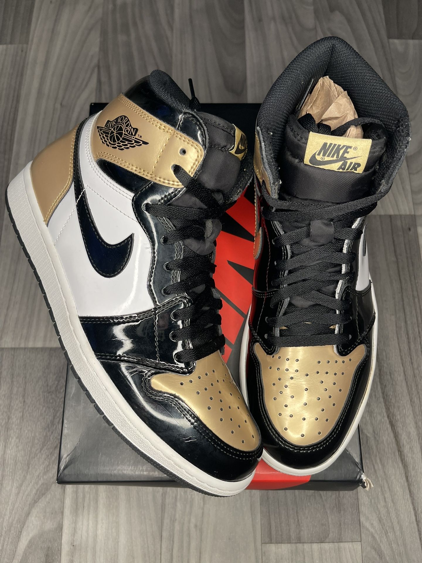 Gold Toe Jordan 1s