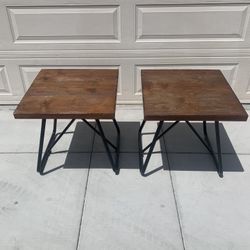 2 Wood End Tables