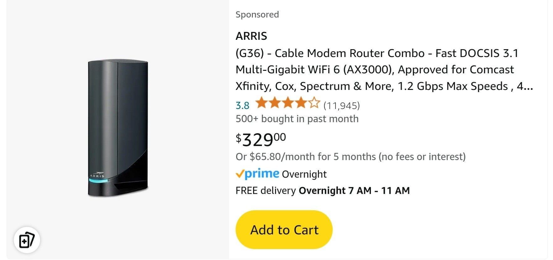 Arris G36 Modem