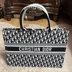 Black Dior Tote Bag