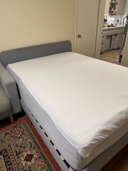 Nectar Queen Mattress with Gray Frame