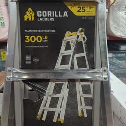 Gorilla Ladders
26 ft. Reach Aluminum Multi-Position Ladder w/ Project Bucket, Tool Hangers, 300 lbs. Load Capacity, Type 1A Duty Rating