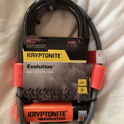 Kryptonite Evolution Mini-7 Bike U-Lock with 4 ft Security Cable 