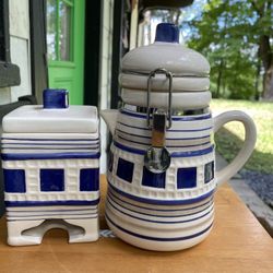 Vintage Mid-Century, Coffee, Canister W/ Teabag Dispenser