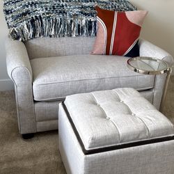 La-Z-Boy Twin Sleeper Chair w/ Matching Storage  Ottoman