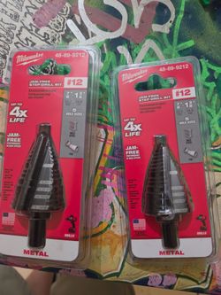 Milwaukee  Jam free step drill bit #12