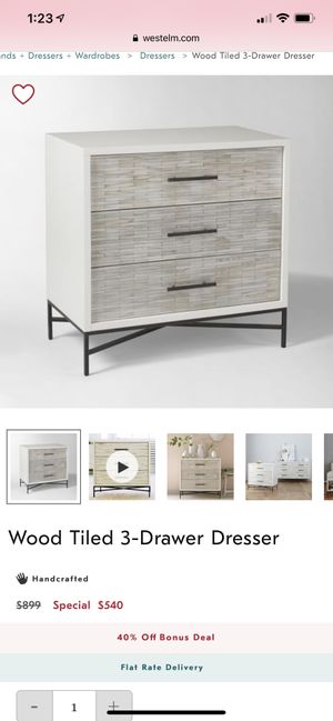 West Elm Wood Tiled Dresser For Sale In Canby Or Offerup