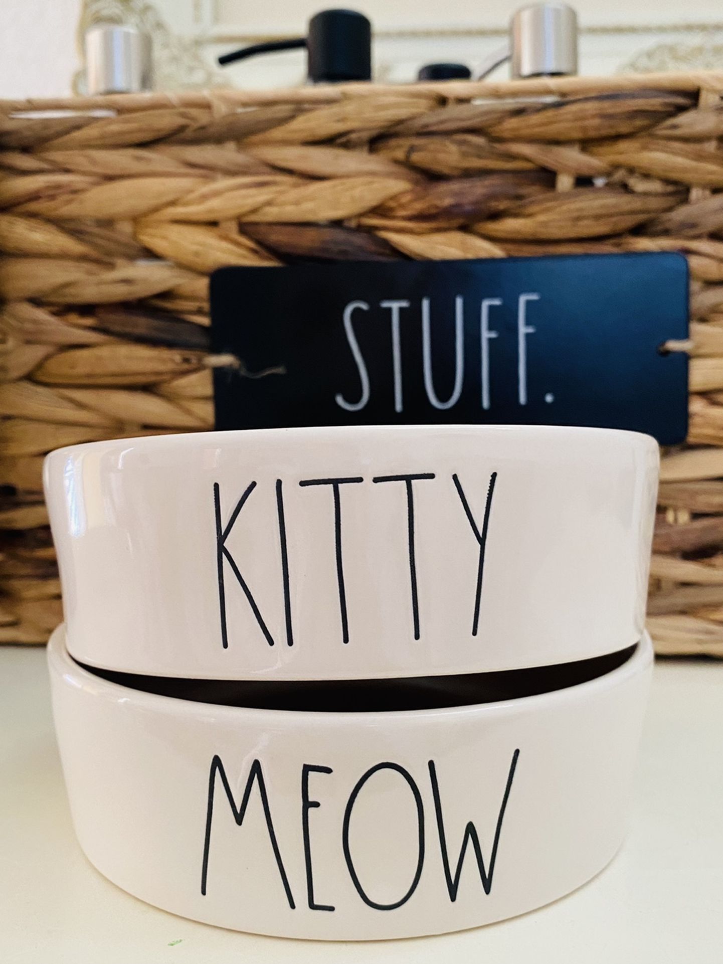 Rae Dunn Kitty & Meow Cat Bowls