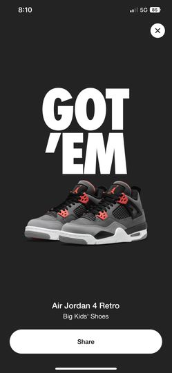 Jordan 4 Retro 3.5y $180
