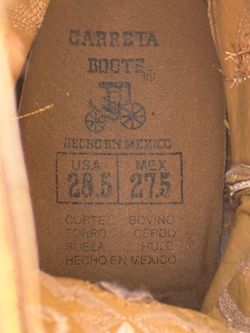 Carreta Boots Made in VA Mexico Size 28.5