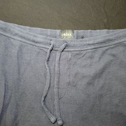 Authentic HUGO BOSS Men's Navy Blue Waffle Knit Joggers - Designer Lounge Pants